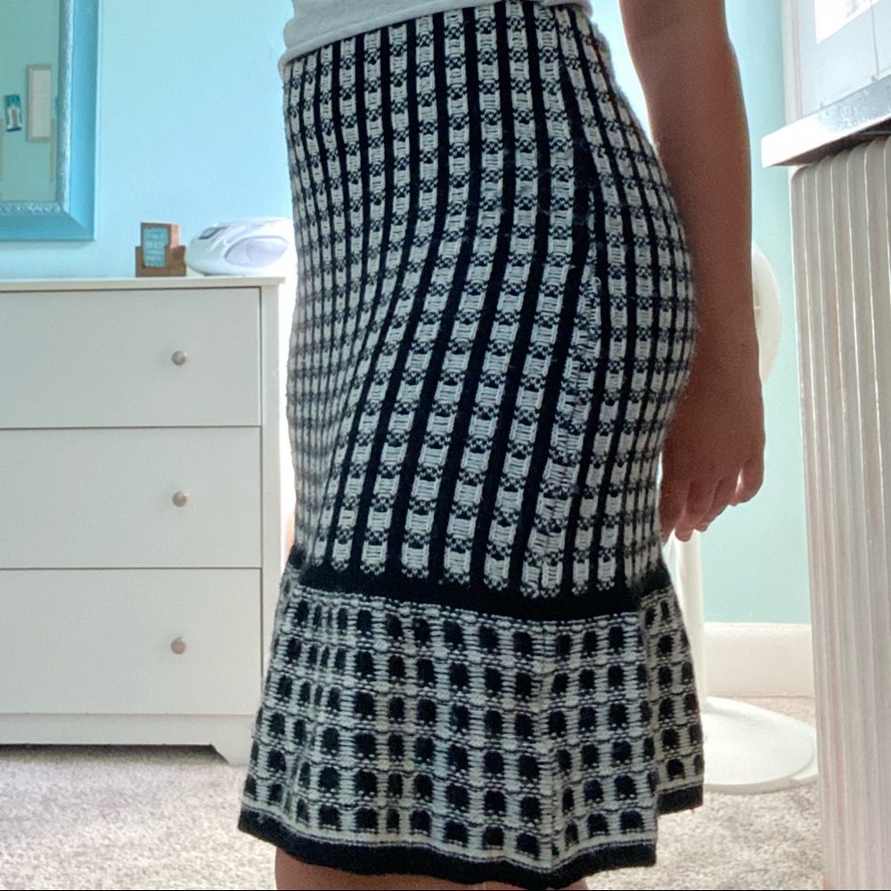 Sparrow Long Black And White Skirt